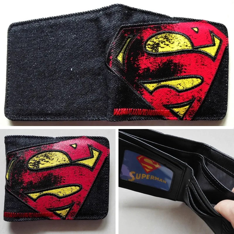 

2018 Superhero Superman wallet DC women men Biold leather purse w012