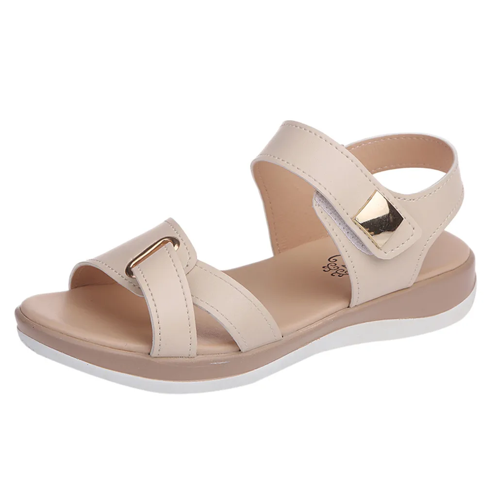 

SAGACE Women's Solid Color Versatile Sandals Summer Breathable Fashion Casual Shoes Gladiator Roman Platform Shoes travel May 21