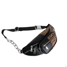 Качественная леопардовая сумка из ПУ и кожи с цепочкой, поясная сумка Bananka, модная поясная сумка для путешествий, женская сумка для подиума, поясная сумка