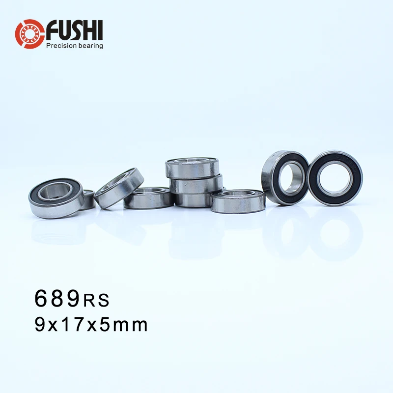 

689-2RS Bearing ABEC-1 10PCS 9x17x5 mm Miniature 689RS Ball Bearings 618/9RS Z2V1 Quality 689 2RS