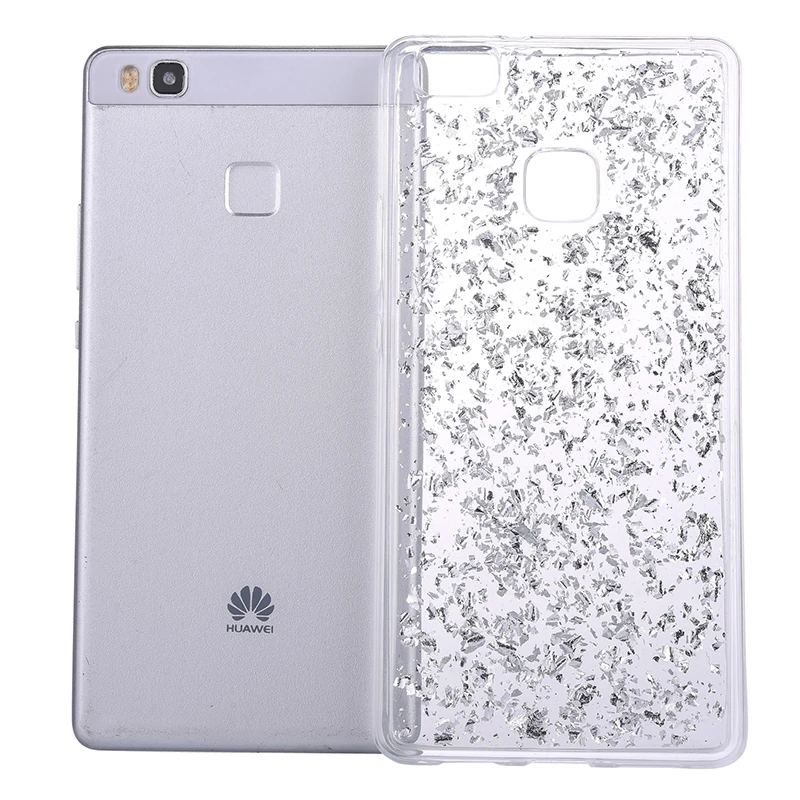Glitter shining flakes silicone case huawei P9 Lite,P10 Lite (8)