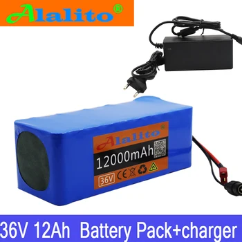 

36V battery 10S4P 12Ah 18650 lithium battery pack 500W high power battery 42V 12000mAh Ebike electric bicycle BMS+42v charger