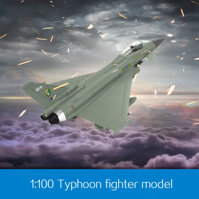 1:100 Typhoon Fighter модель сплав модель самолета симулятор Fighter литье под давлением военные орнаменты готовой модели самолета EF-2000