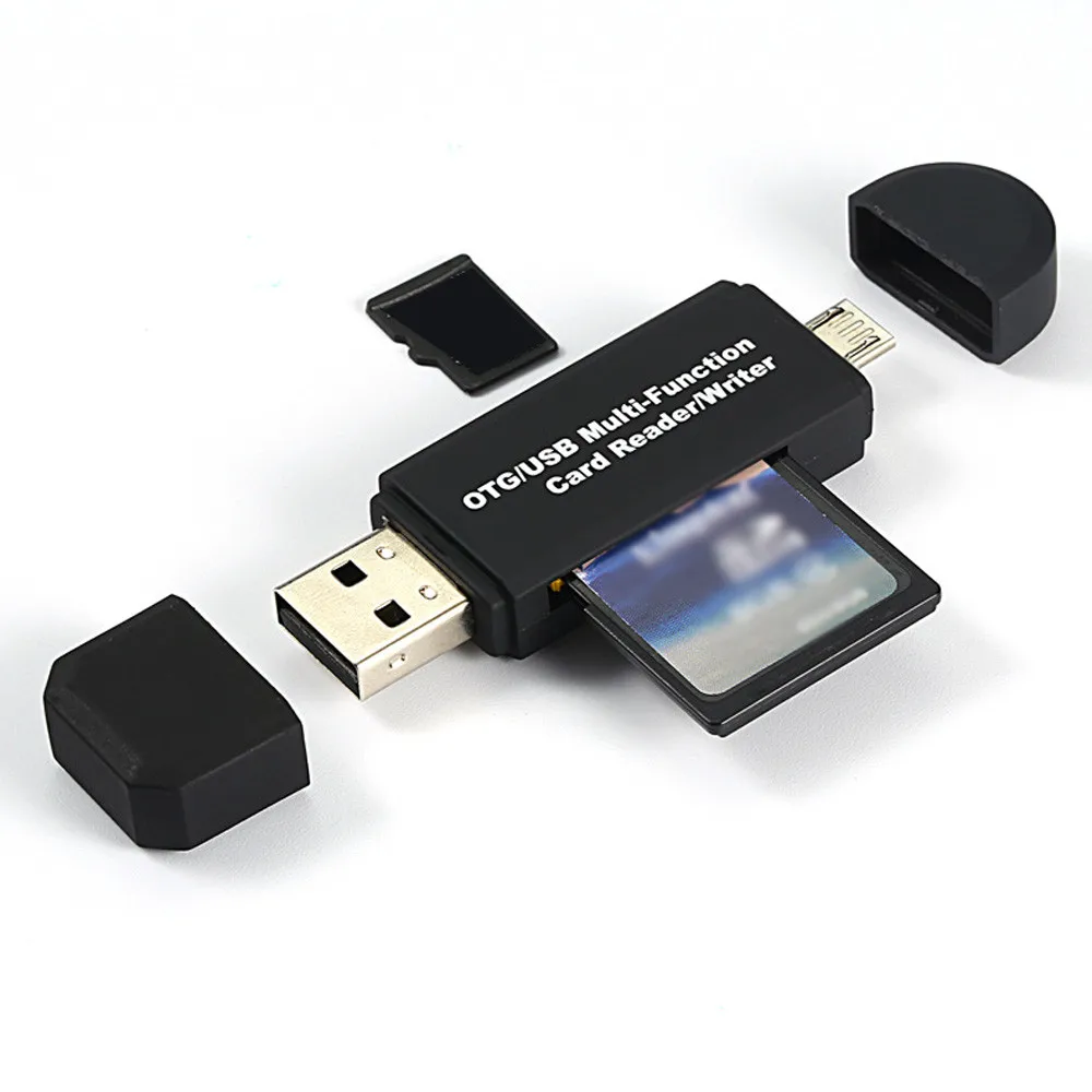 EPULA USB 2.0 3 in 1 Multi-function Card Reader SD Card TF Triplet OTG Smart Card Reader Adapter For PC Tablet 90703