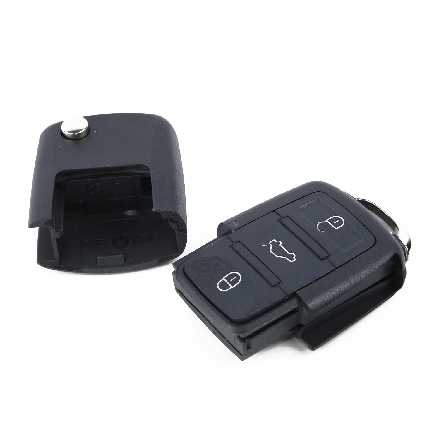3-кнопочный корпус для автомобильного ключа ПВХ черный брелок в виде ракушки кнопки флип чехол для дистанционного ключа от машины крышка практичные подарки 37*22 мм