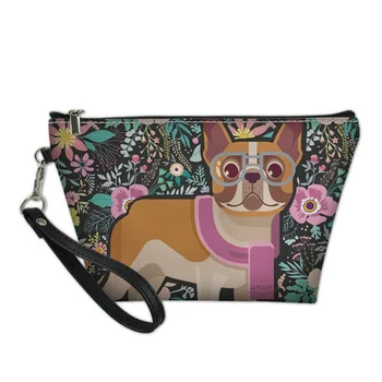 

NOISYDESIGNS Kawaii Cosmetic Bags & Cases Travel Makeup Organizers Women French Bulldog Yorkie Cosmetic Bag Girl Toiletry Bag