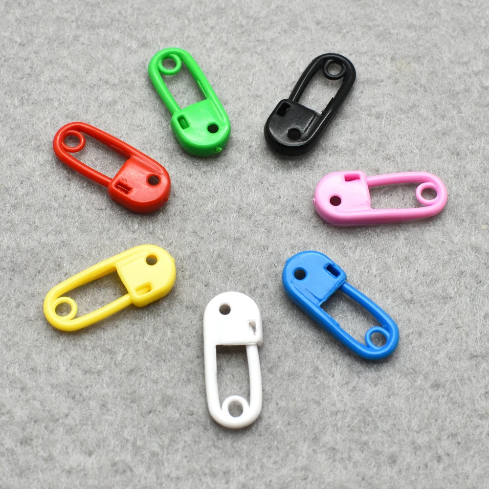 

10pcs Plastic Colorful Safety Pins For Label Tags Fastener Charms Baby Shower+ wholesale