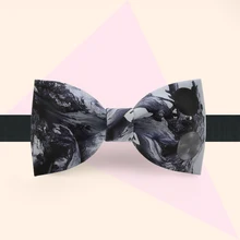 Мужской Модный повседневный мужской дизайн Свадебный женский фрак для жениха платье галстук-бабочка с черными чернилами