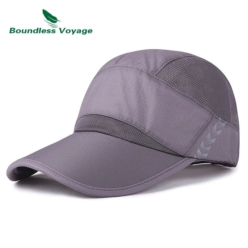 

Boundless Voyage Summer Double-layer Adjustable Cap Outdoor Run Sports Baseball Waterproof Breathable Softness Hat BVH13