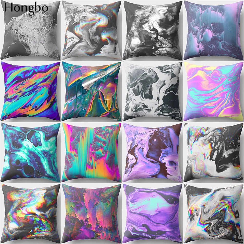 

Hongbo 1 Pcs Fashion Style Cushion Cover Colorful Magma Pillow Case Polyester Sofa Car Home Decoration Gifts