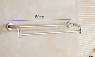 40/50/60 см Sus304 Нержавеющая сталь Полотенца бар стеллаж монтируемый на стену стержень подвесной рельс для Полотенца вешалка для бара Кухня Аксессуары для ванной комнаты - Цвет: B 50cm