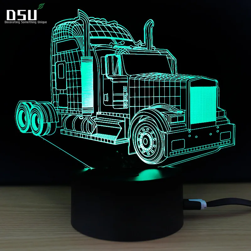 

Locomotive Ancient Train 3D Visual Illusion Lamp Transparent Acrylic Night Light Led Color Changing Touch Table Bulbing Lambas