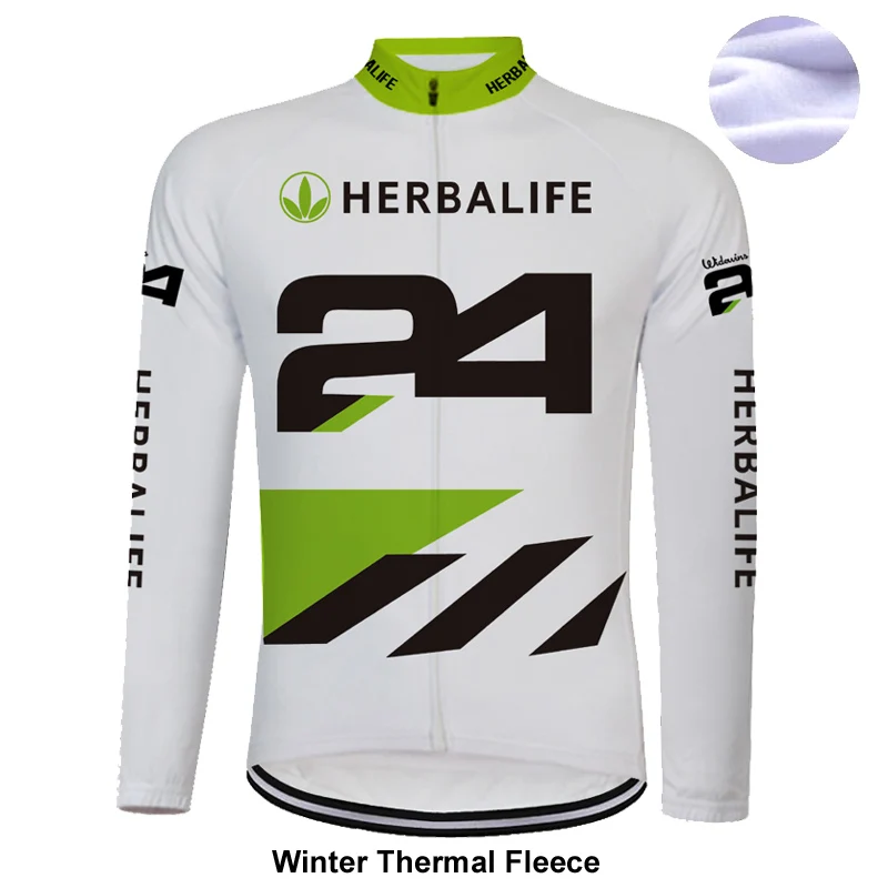 Herbalife зимняя велосипедная одежда с длинным рукавом, термальная флисовая велосипедная Джерси Roupa De Ciclismo Invierno MTB, одежда для велосипеда 8008 - Цвет: pic color