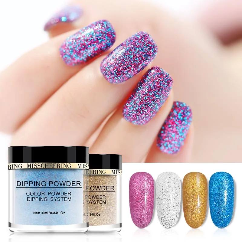 10ml Nail Art Glitters Dip Nail Powders Gradient Dipping Decoration