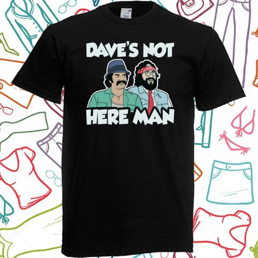 Cheech and Chong dave's Not Here Мужская Черная Футболка размер S до 3XL | одежда