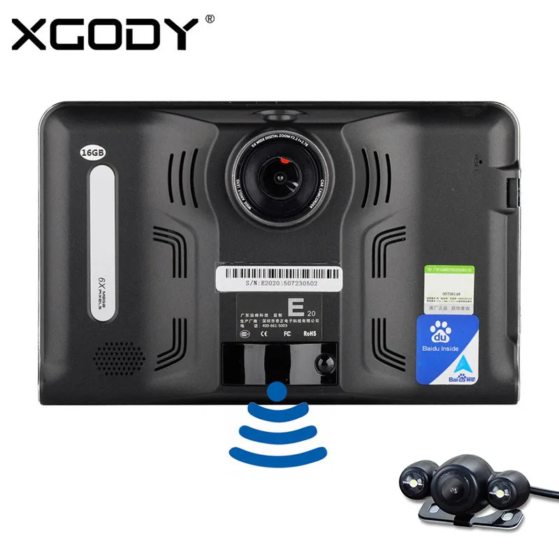 

Eroad E20 7 Inch Car DVR GPS Navigation Android 512M 16GB Dash Cam Tablet PC WiFi With Rear View Camera Navigator Maps 2018 EU
