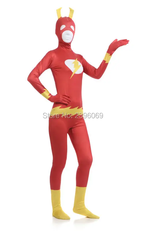 Al150 The Flash Superhero Red Female Women Lycra Spandex Tights Unisex