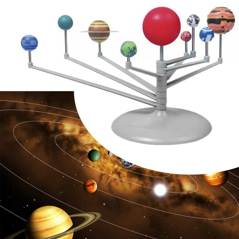 Solar System Model Science Kit Planetarium Astronomy Kids Diy Toy 3d Planets 