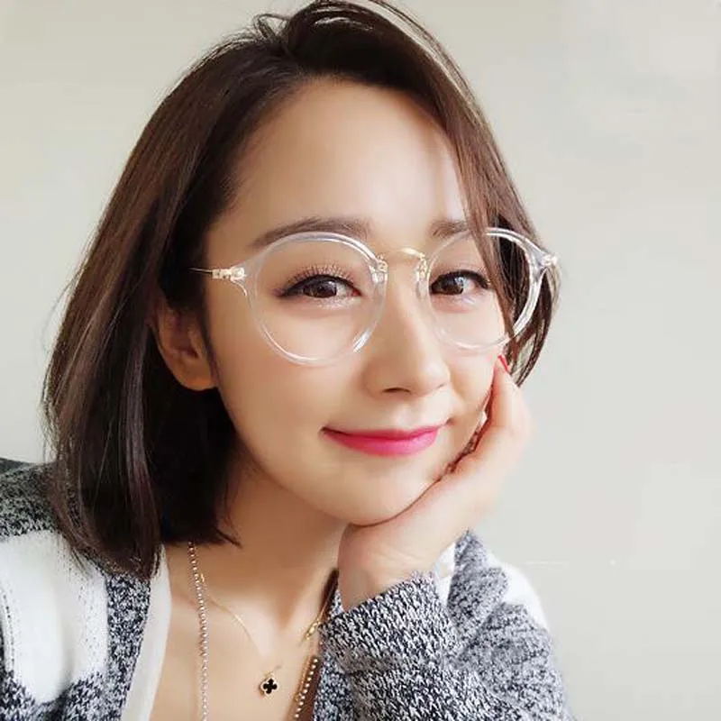 

New fashion glasses women optical frames eyeglasses armacao de oculos de grau feminino Retro patterns metal legs eyewear