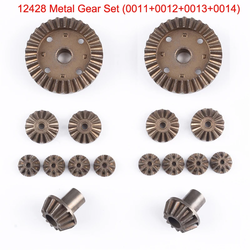 

Wltoys 12428 12429 RC Car Spare Parts Upgrade Metal Gear 30T 24T 12T Differential Large Gear Driving Gear 0011/0012/0013/0014