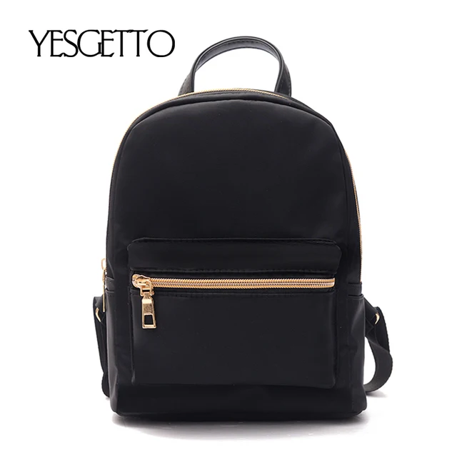 Nylon Women Backpack 2017 Small Black Women's Backpacks Fashion mini