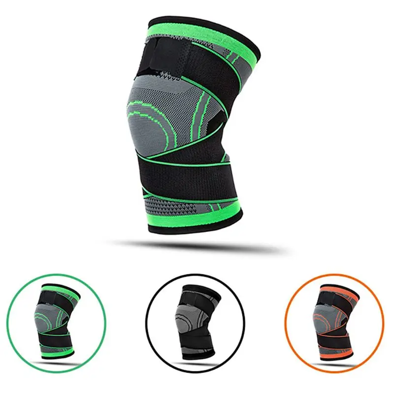 

1pcs Pressure protection Silicone Knee Pads For Running Basketball Mountaineering Non-slip Knitting Compression Knee Support