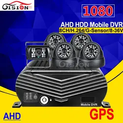 5 шт 2.0MP аналоговые камеры высокого разрешения + 8CH AHD HDD GPS Видео Регистраторы Mdvr цикл воспроизведения Запись ввода/вывода сигнала тревоги 1080N