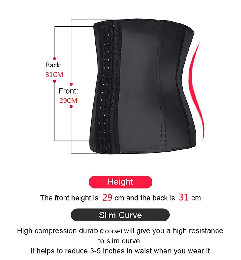 NINGMI Women Waist Trainer Rubber Latex Modeling Belt Weight Loss Corrective Underwear Corset Cincher Sexy Hourglass Body Shaper (19)