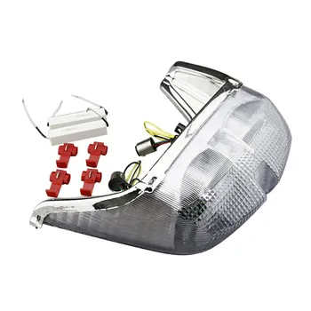 

Motorcycle Taillight Integrated LED Turn Signal Clear For Yamaha YZF R6 1998 1999 2000