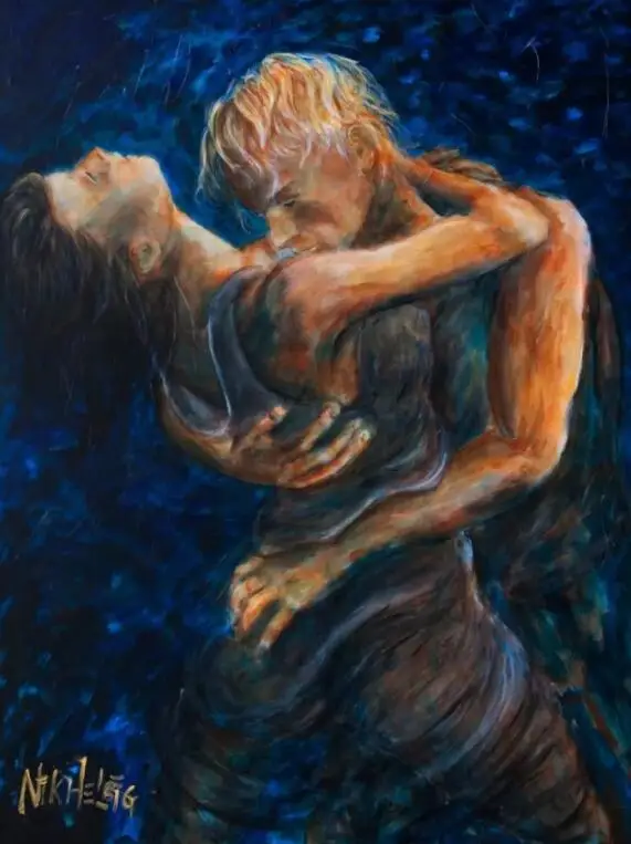 sexy couple hug