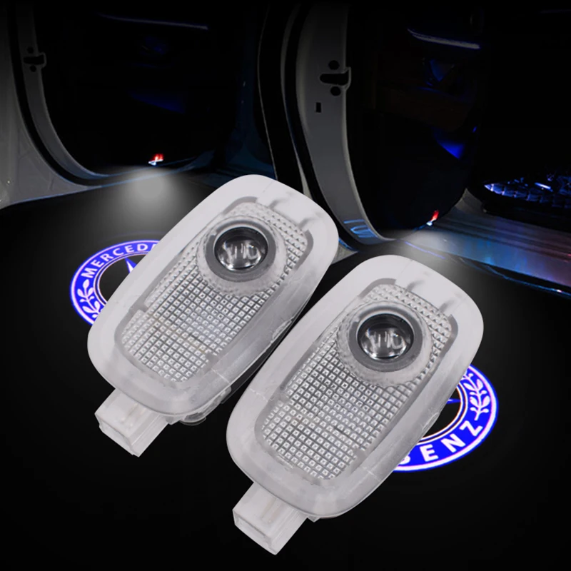 

2pcs Car Door Welcome Light For Mercedes Benz x204 x164 c207 c197 r230 w216 w164 3D Emblem Warning Shadow Light Projector Lamp