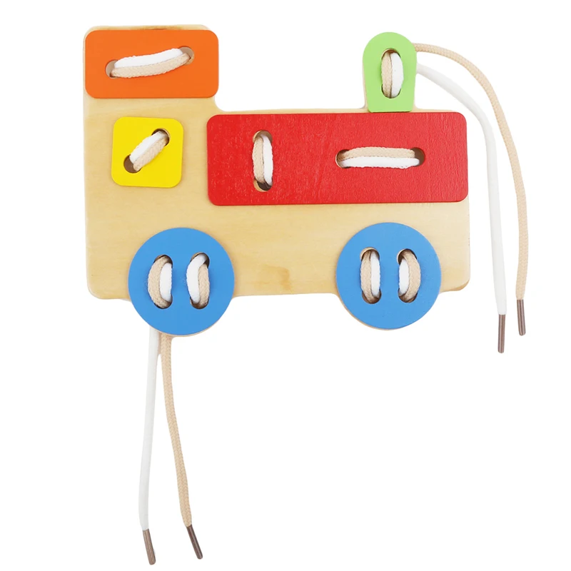 

1pc New Design Cartoon Animals Vehicle Car Train Baby Kids Learning Dressing Puzzles Preschool Educational Toys Birthday Gifts