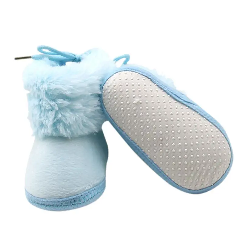 

D2 Winter Newborn Infant Toddler Girls Boys Baby Kids First Walkers Shoes Booties Soft Soled Warm Crib Shoes