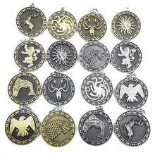 Newest Movie Jewelry Game of Thrones Key Chain House Stark Targaryen Keychain keyrings Gift Jewelry house stark of game of thrones house theme pendant pocket watch with necklace chain best gift for fans of american drama