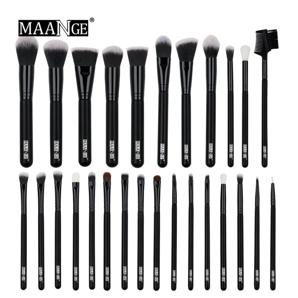 

27Pcs Wooden Cosmetic Eyebrow Eyeshadow Cosmetic Professional Makeup Brushes Set