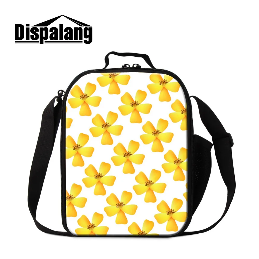 Dispalang Brand Flower Print Portable Lunch Bags For Kids Insulated