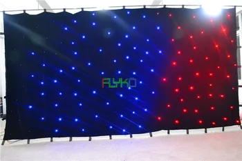 

flexible RGB indoor led matrix star cloth 3x6m fireproof free shipping