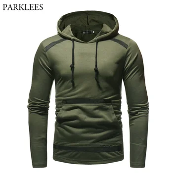

Mens Hoodies 2018 Brand New Solid Color Long Sleeve Men Hooded Sweatshirts Casual Streetwear Hoody Hooded Sweatshirt Sweat Homme