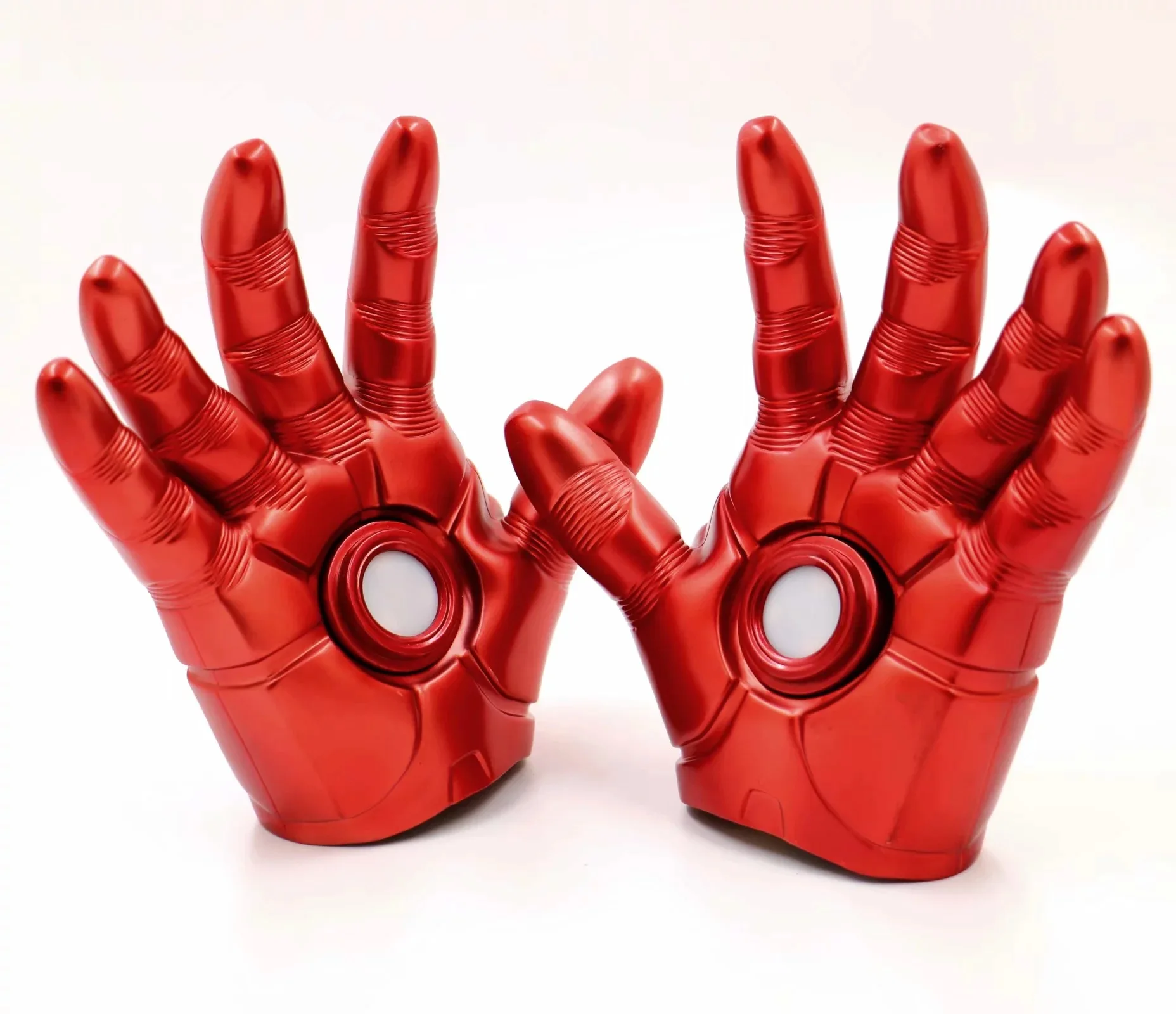 Marvel Мстители эра Альтрона Косплей Железный человек перчатка со светодиодный светильник ПВХ игрушки подвижные фигурки для детей игрушка для детей и взрослых