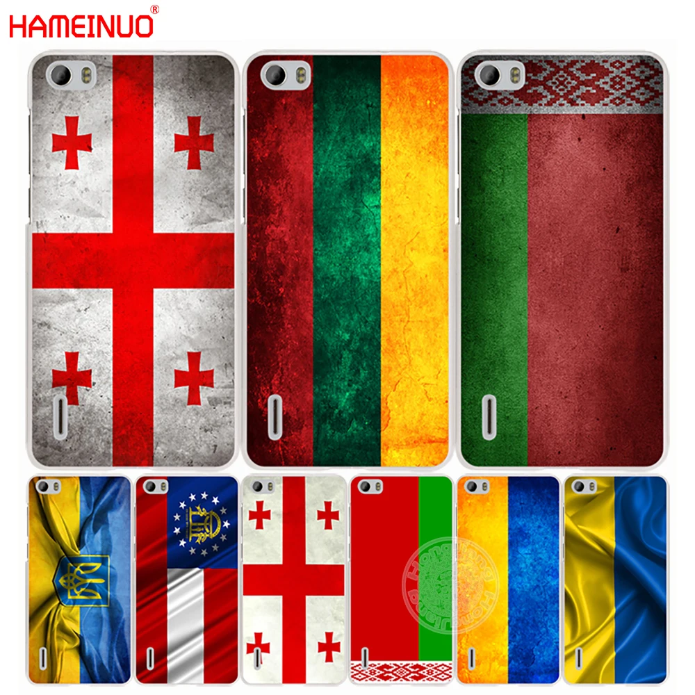 HAMEINUO флаг Грузия Литва Беларусь чехол для сотового телефона huawei honor 3C 4A 4X 4C 5X 6 7 8 Y3