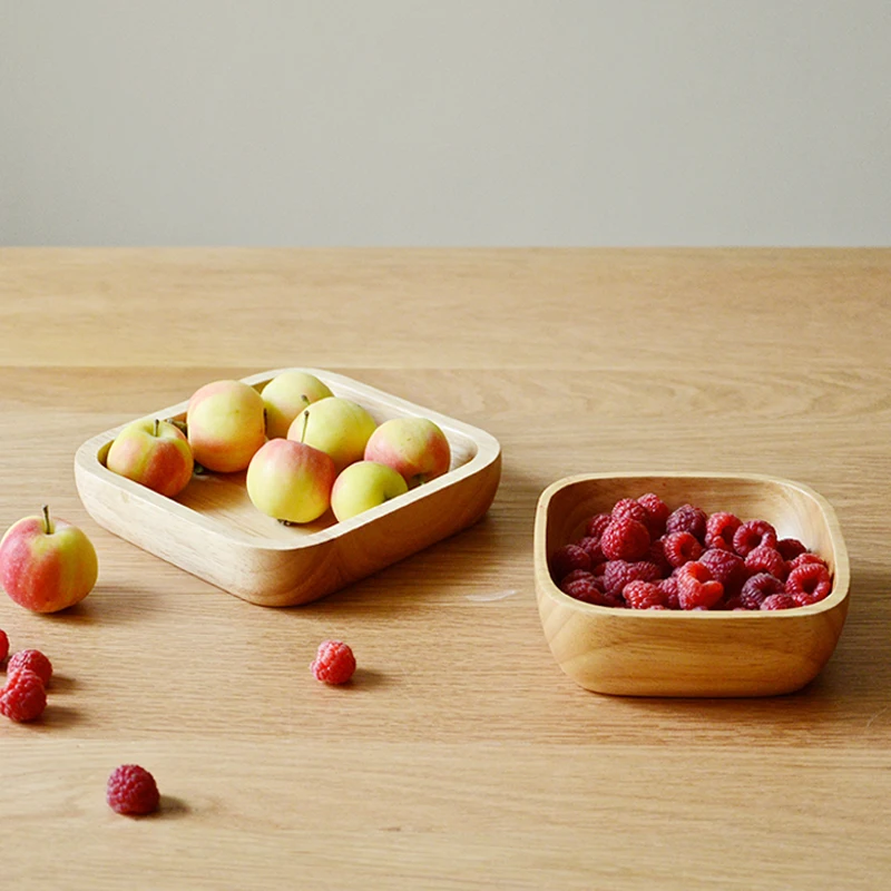 Little like home. MUJI style rubber wooden bowl of fruit salad bowl