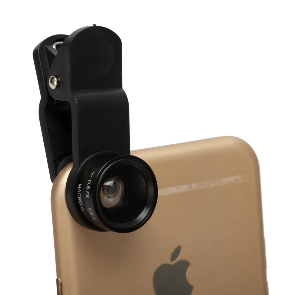 3 in 1 Fish eye Wide angle Macro font b Camera b font Clip on Lens