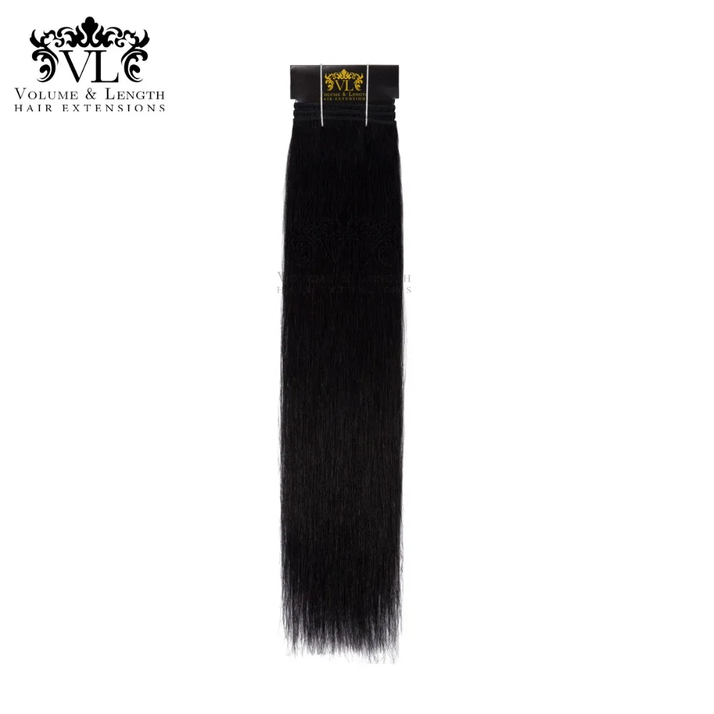 

VL Black Hair Weave 100% Remy Hair Extensions Straight Human Hair Bundles 1 Piece With Free Shipping #1 Professional Salon Hair