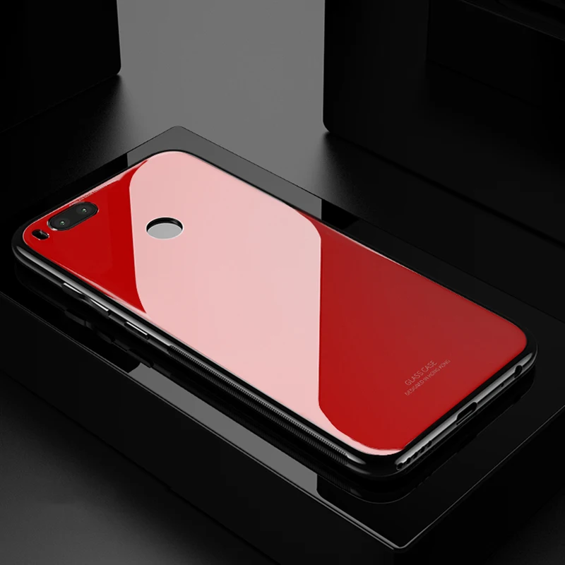 Чехол для Xiaomi Mi A1 роскошный MiA1 тонкий глянцевый закаленное стекло силиконовая