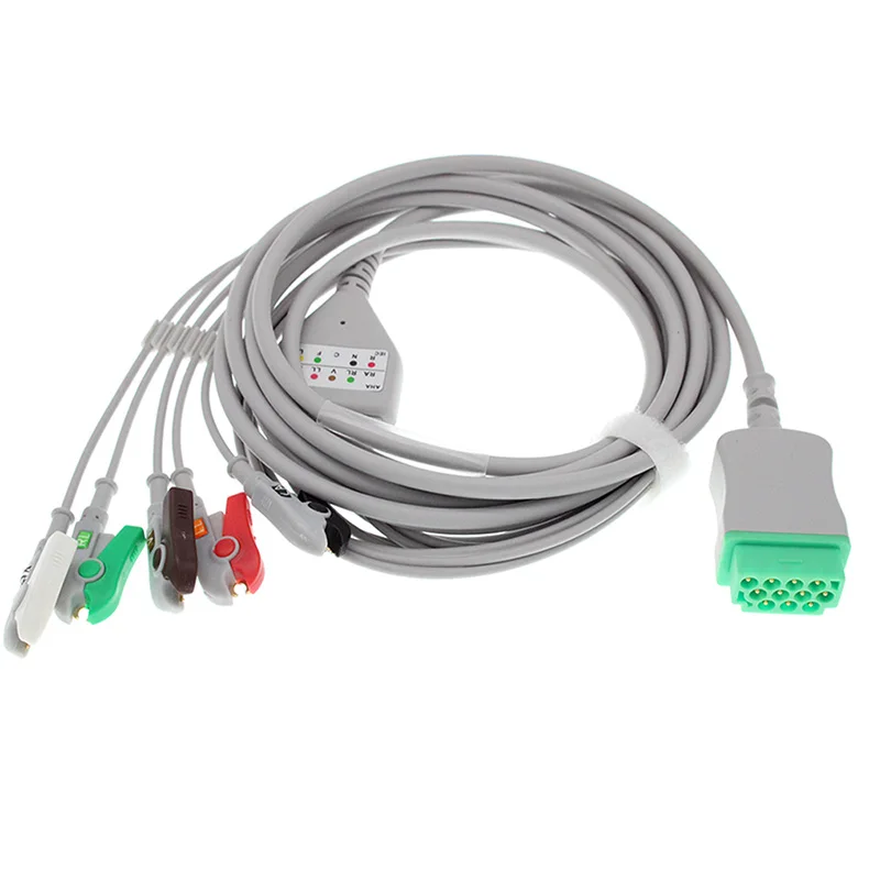 Используется для 11pin GE Marquette Patient ЭКГ монитор с 5 свинцовым кабелем и Leadwire Dash