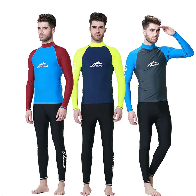 Рубашка мужская с длинным рукавом и защитой от уф излучения|upf 50|rashguard swimscuba diving suit
