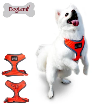 

Soft Breathable Air Nylon Mesh Puppy Dog Pet Cat Harness and Leash Set Reflective Harness set 4 colors