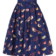 Женская юбка трапециевидной формы, модная Осенняя винтажная плиссированная Хлопковая женская юбка с высокой талией, большие размеры