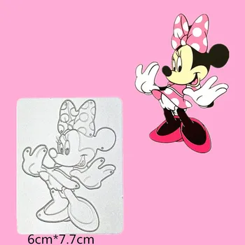 

2018 Mickey Minnie Bow Ear Cutting Dies Stencils for DIY Scrapbooking/photo album Decorative Embossing DIY Paper Cards