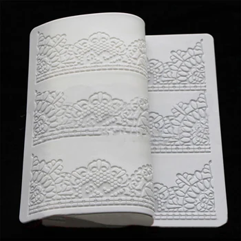 

Flower Pattern Silicone Mat Fondant Cake Lace Embossed Cake Mold Sugar Lace Mat Cake Decorating Tool Embossing Sguar Lace Pad